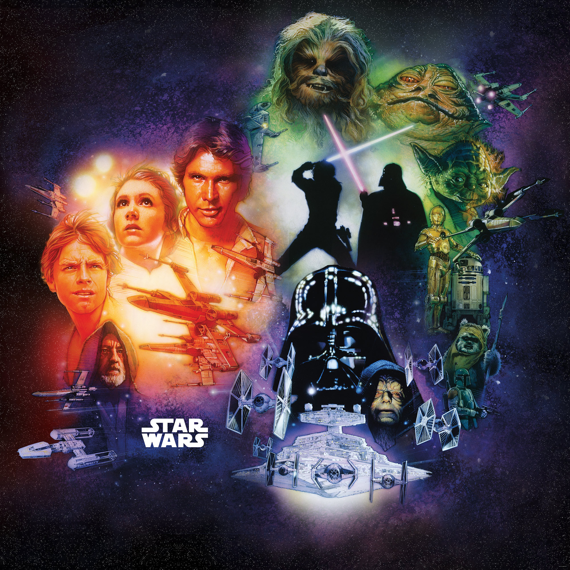 Photomurals  Digital print photomural Star Wars Poster Classic 1 by Komar
