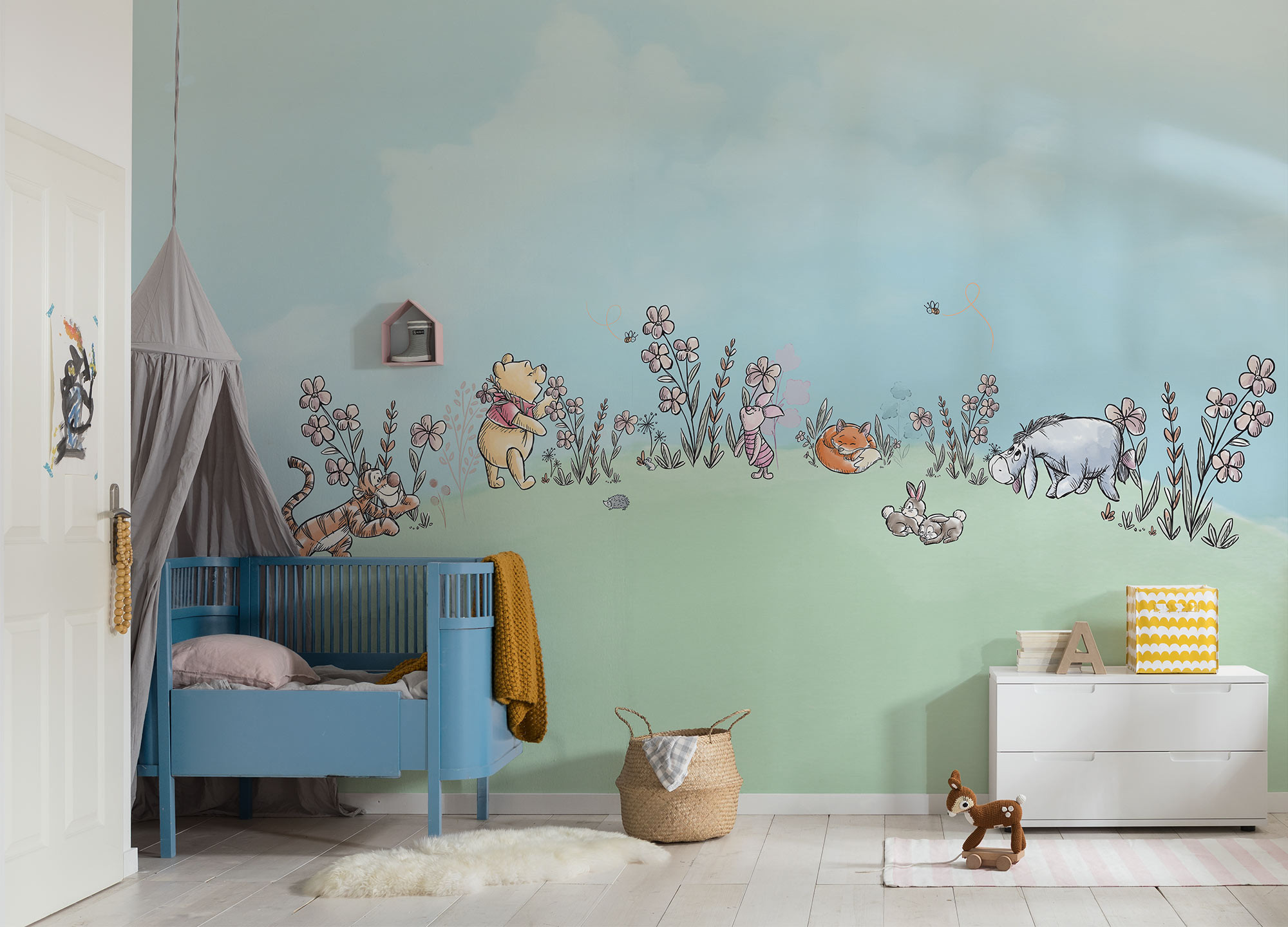 Wall Mural Winnie Pooh & Friends Photo Wallpaper Kids, Nursery, Children's  Room
