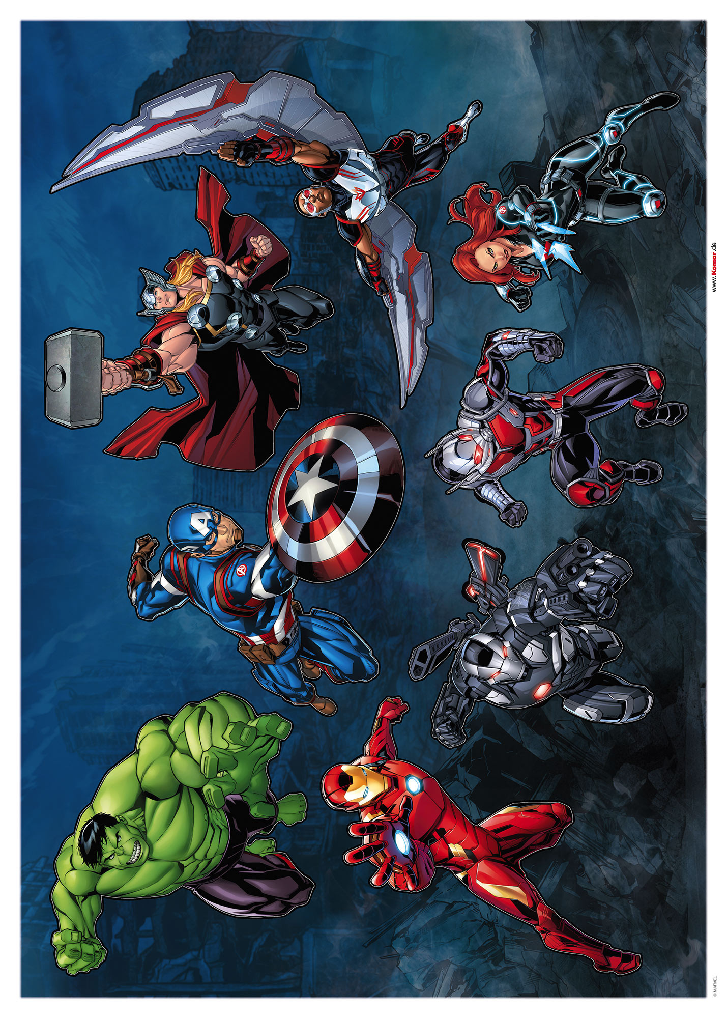 Adesivi murali Avengers Crew della Komar®, Marvel